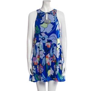 Vineet Bahl blue floral mini dress